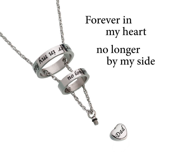 Memorial Jewelry Dad Forever in my Heart Necklace