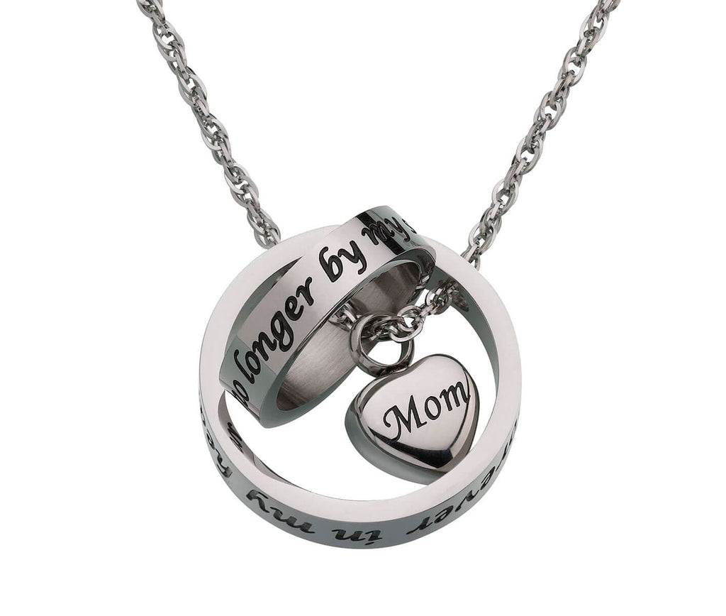Double Tear Heart - Stainless Steel Cremation Ashes Memorial Jewellery  Pendant