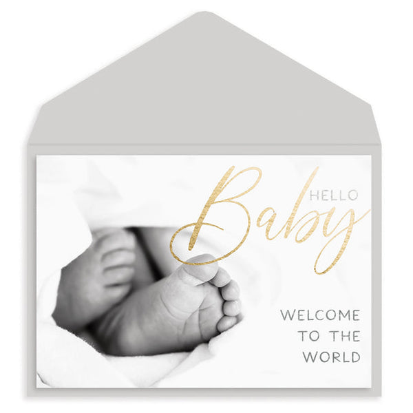 Baby Shower Greeting Card - Baby Feet