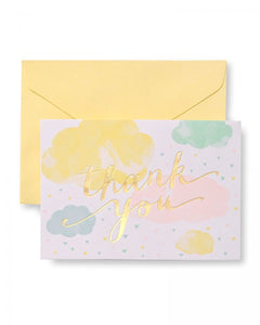 Value Pack Thank You Cards - 50 count - Pastel Heart Shaped Rain Drops