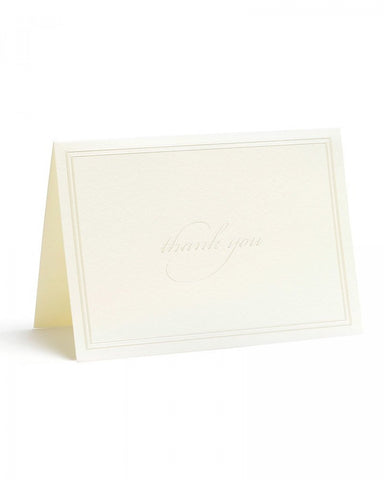 Value Pack Thank You Cards - 50 count - Ivory Pearl Border