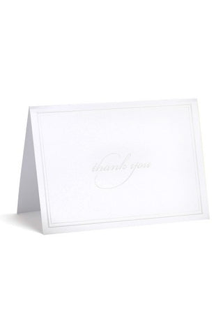 Value Pack Thank You Cards - 50 count - White Pearl Border