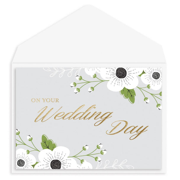 Wedding Greeting Card  - Wedding Day Flowers
