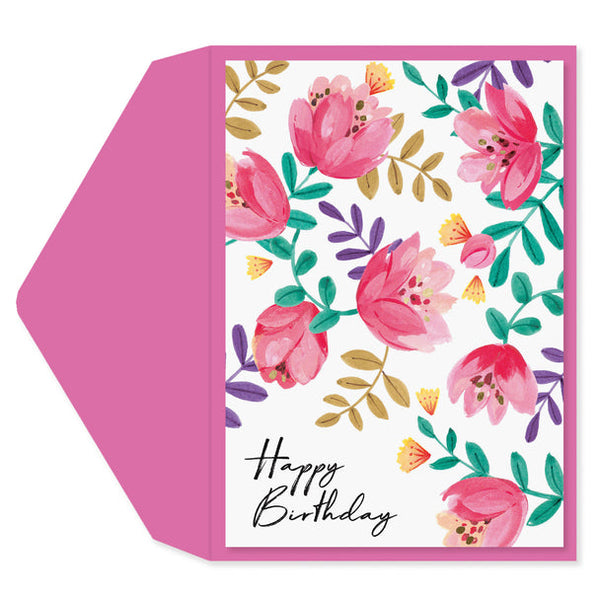 Birthday Greeting Card  - Spring Floral