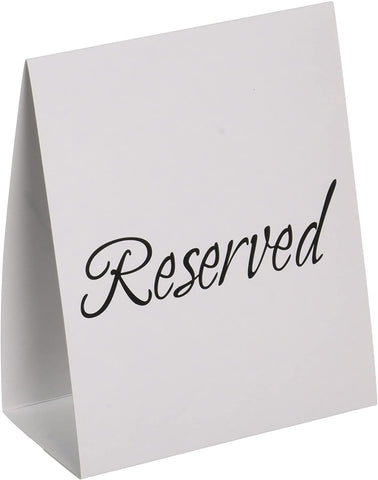 Reserved Table Tents - 12 pack