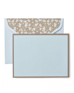 Light Blue & Brown Foliage Note Cards