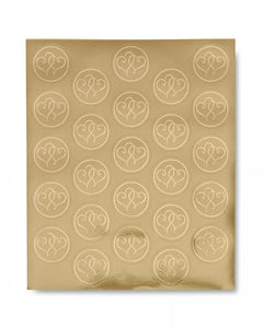 Sticker Seals - Foil Gold Hearts x 25 qty