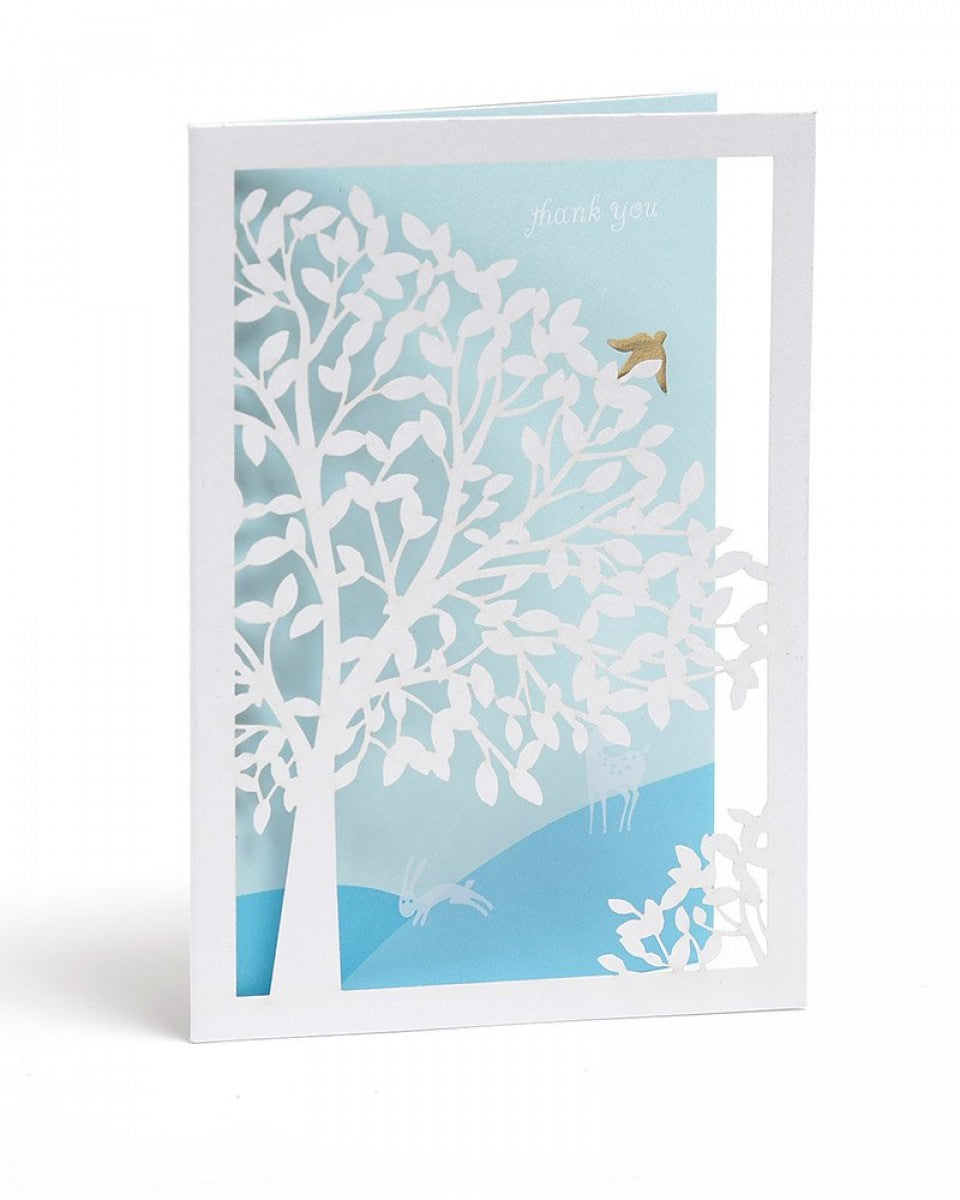Laser Cut Forest Thank You Cards - 10 count