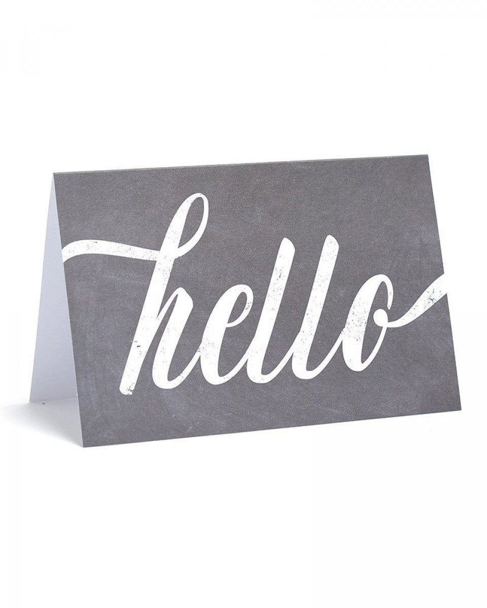 "Hello" Chalkboard Note Cards - 10 count