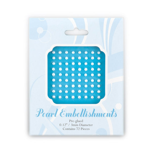 Adhesive Stationery Pearl Embellishments - 2 Sizes