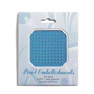 Adhesive Stationery Pearl Embellishments - 2 Sizes