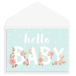 Baby Shower Greeting Card - Baby Letters