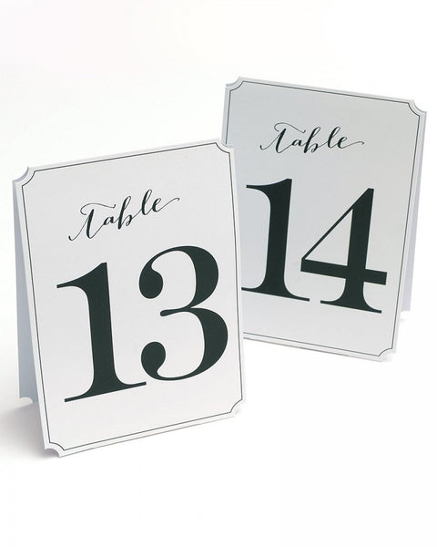 Ornate Table Numbers - Numbers 13-24