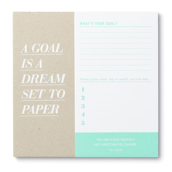 Desk Pad - A Goal Is A Dream Set To Paper