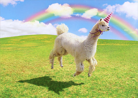 Birthday Greeting Card - Alpaca Unicorn