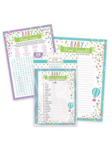Baby Word Games - 24 sheets