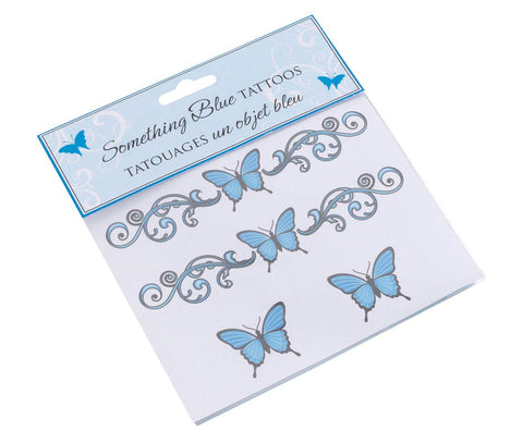 Something Blue - Temporary Butterfly Tattoos