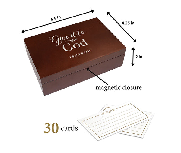 "Give it to God" Prayer Box with 30 Prayer Cards