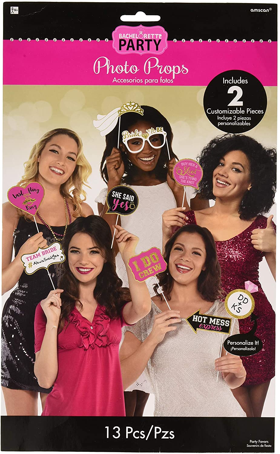Bachelorette Party Photo Booth Props 13ct