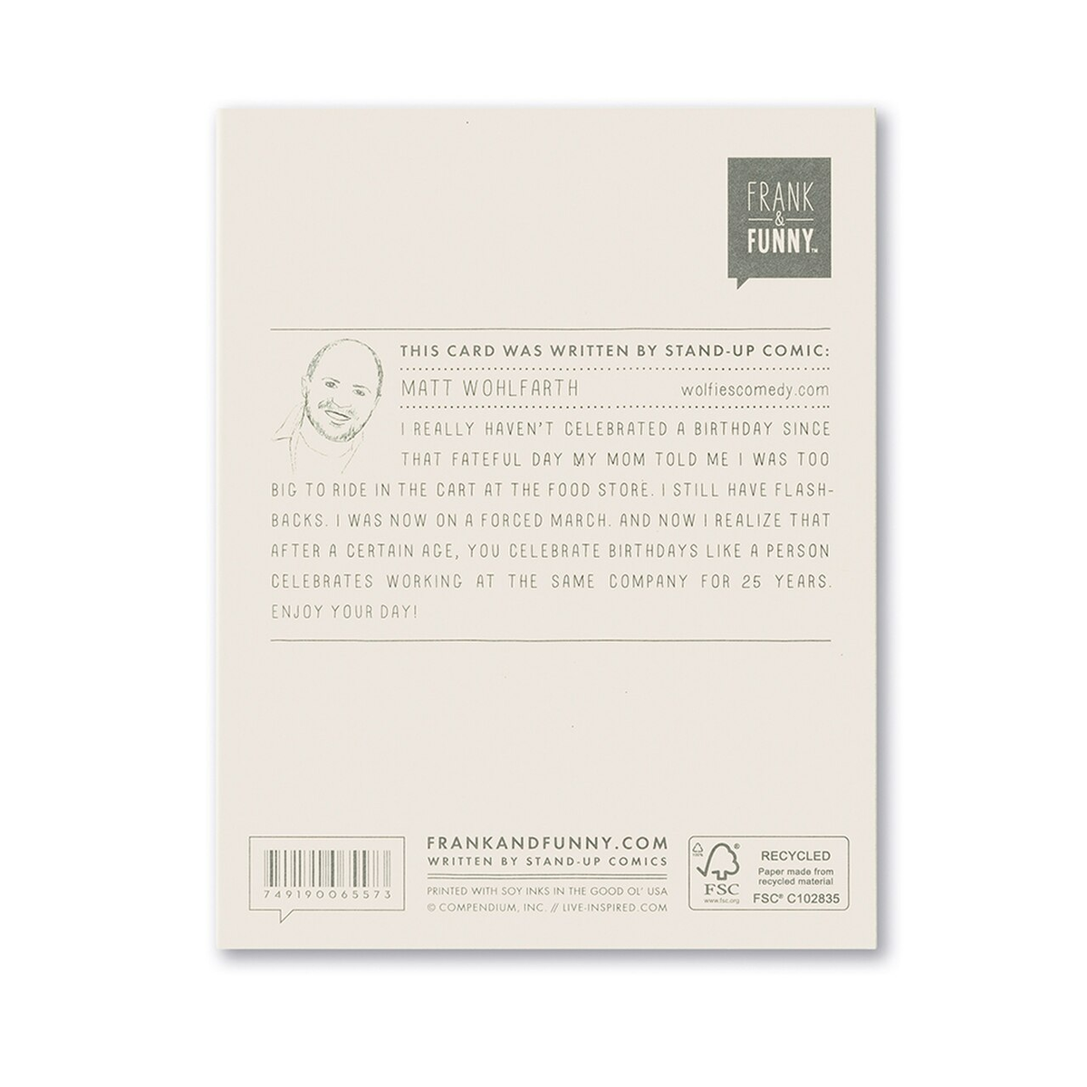 Birthday Greeting Card Okay, So We're Not Really Celebrating This Bi