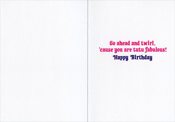 Birthday Greeting Card - Ballerina Pugs