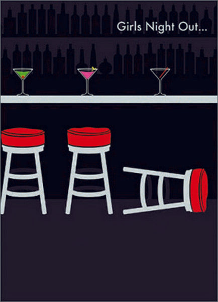 Birthday Greeting Card  - Bar Stools