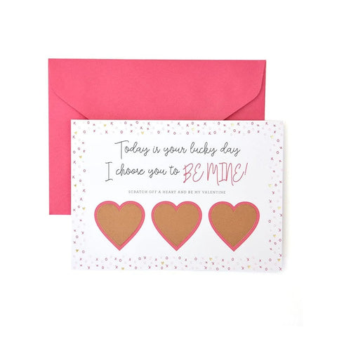 Valentine's Day Scratch Off Greeting Card  - Be Mine!
