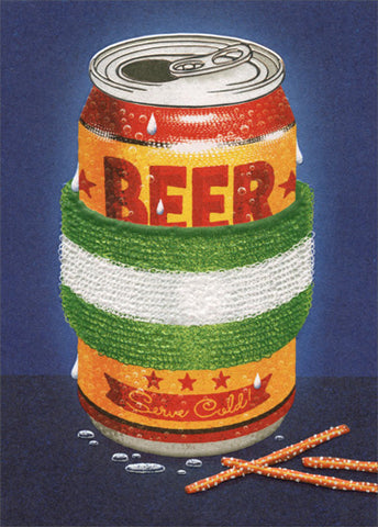 Birthday Greeting Card  - Beer with Sweat Band
