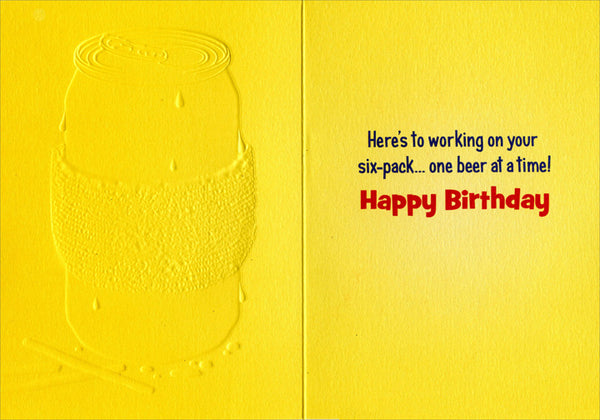 Birthday Greeting Card  - Beer with Sweat Band