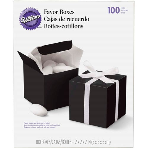 Black Square Favor Boxes Value Pack - 100 ct.