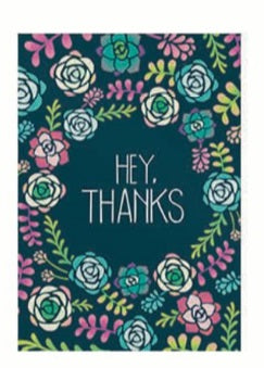 Thank You Cards - Boho - Hey Thanks - 8 ct