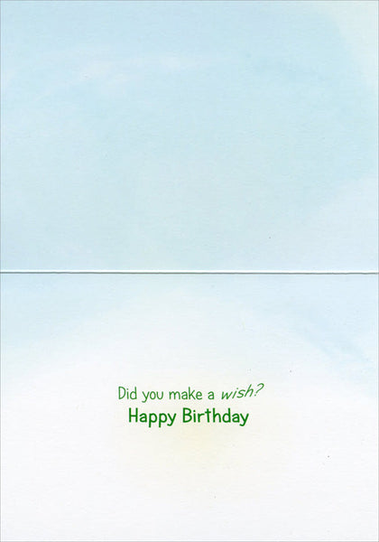 Birthday Greeting Card  - Bulldog with Dandelion