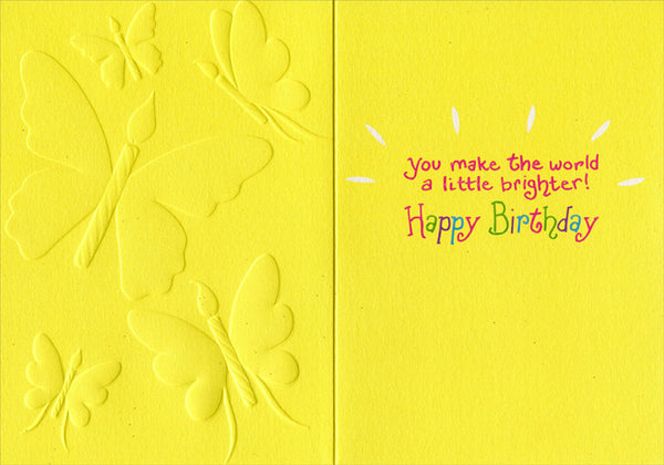 Birthday Greeting Card  - Butterfly Birthday Candles