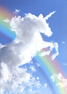 Blank Greeting Card - Unicorn Cloud