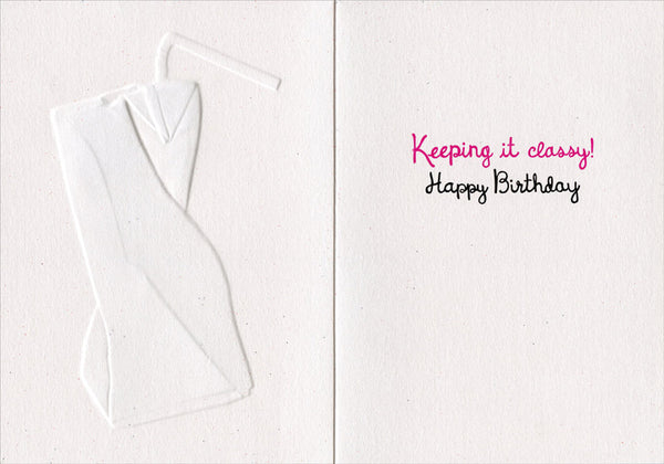 Birthday Greeting Card - Wine Juice Box