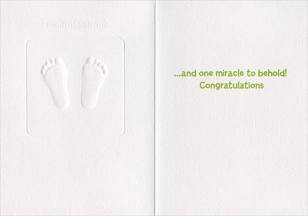 New Baby Greeting Card - Baby Footprints