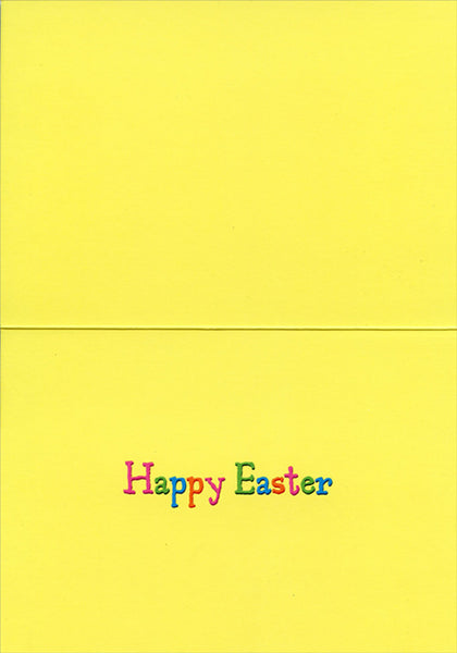 Easter Greeting Card - Row of Puppy Bunnies