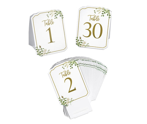 Vintage - Table Number Tags (1-40) - Kraft > Wedding