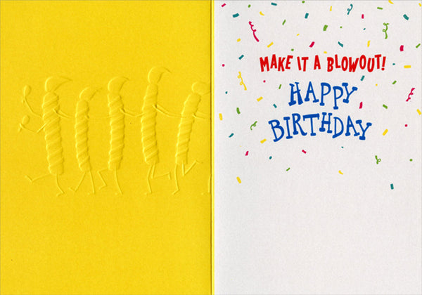 Birthday Greeting Card  - Birthday Candle Conga Line