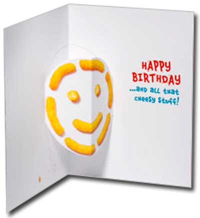 Birthday Greeting Card  - Cheese Puff Cat - Pop Up