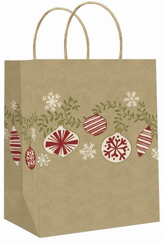Large Christmas Gift Bag - Scattered Ornaments