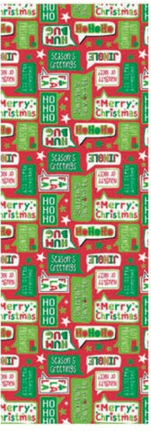 Whimsical Christmas Wrapping Paper - Whimsical Phrases 25 Sq. Ft.
