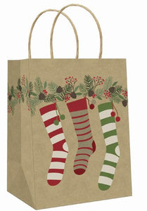Medium Christmas Gift Bag - Christmas Stockings