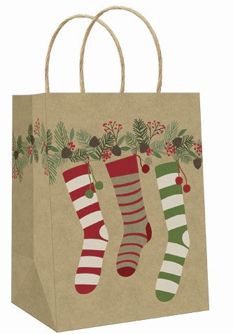 Medium Christmas Gift Bag - Christmas Stockings