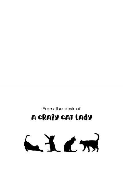 Crazy Cat Lady  - 12 ct. Folded Notecards gift set