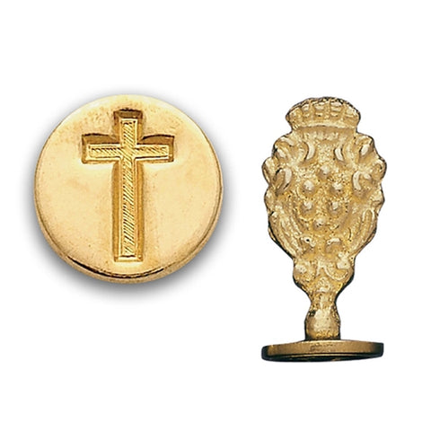 Brass Religious Cross Wax Stamper