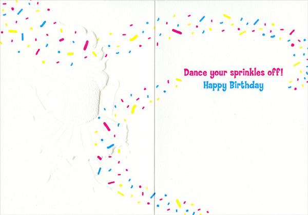 Birthday Greeting Card  - Dancing Cupcake
