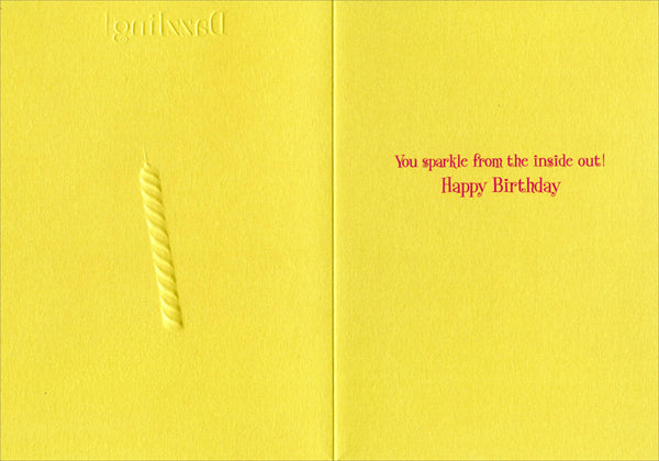 Birthday Greeting Card  - Dazzling Sparkler Cake