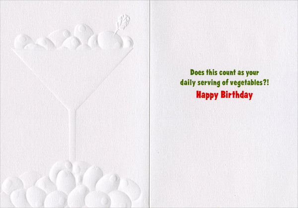 Birthday Greeting Card - Dirty Martini