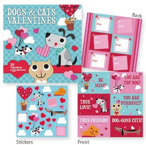 30 ct. Valentine's Day Exchange Cards - Cats & Dogs Valentines